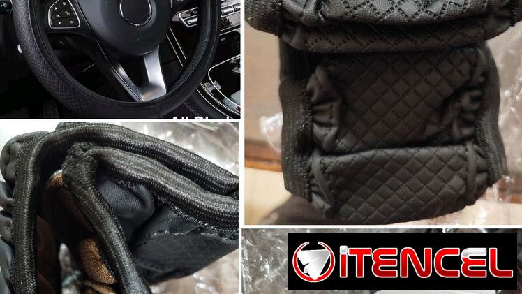 Fundas protectoras negras  antideslizante para volante de auto