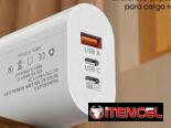 Cargador de 65W/ USB y tipo C.