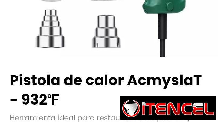 Pistola de calor AcmyslaT – 932℉. / Voltaje: 110–120V. Nueva