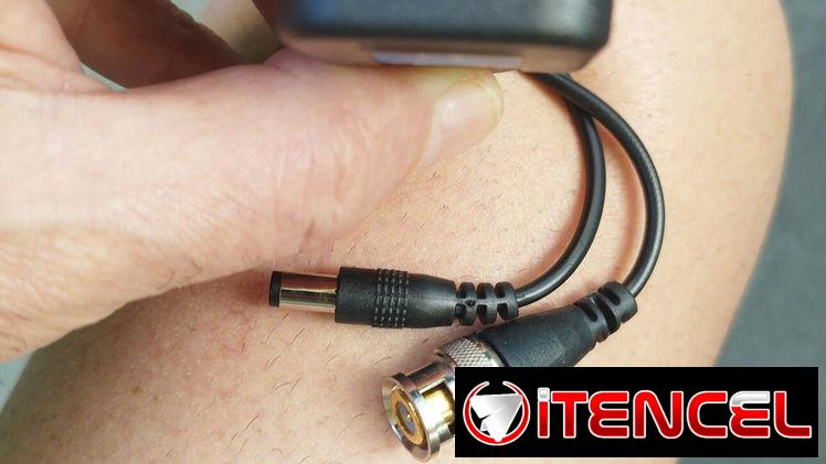 Balun Rj45-BNC + conector de alimentación 58757374