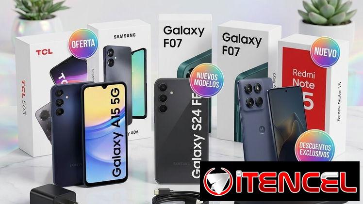 Gran variedad de teléfonos con accesorios