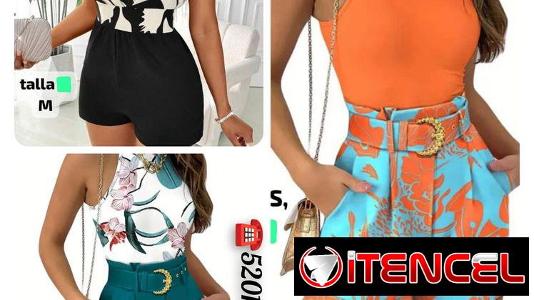 Conjunto short y blusa, monos