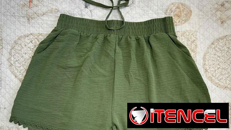 Shorts de tela de mujer