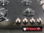 Cocina de Gas Milexus 4 Quemadores Empotrada con magneto, color negro superficie de cristal templado $250 USD transporte