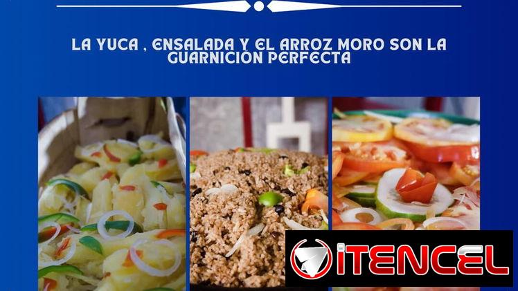 Comida criolla por encargo para grupos Congris, yuca, carne de puerco, ensalada Menú para el día a día