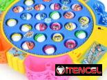 Juego de pesca eléctrico con música giratoria para niños y niñas