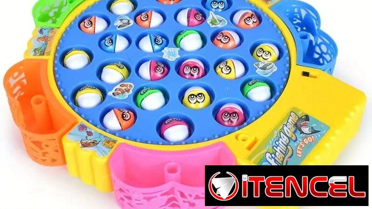 Juego de pesca eléctrico con música giratoria para niños y niñas