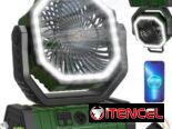 VENTILADOR RECARGABLE PORTÁTIL F6 CON LUZ LED 20000mAh NARANJA o VERDE