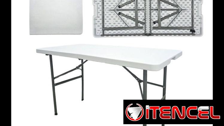 Mesa plegable blanca. Mensajería por costo adicional