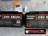 Baterias Humsienk 24V 100Ah LiFePO4 batería 15000 ciclo 100A BMS UP 2560Wh