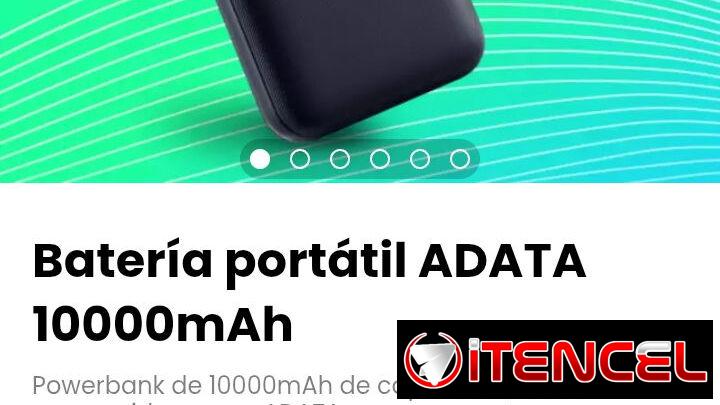 Batería portátil ADATA 10000mAh Modelo: C100