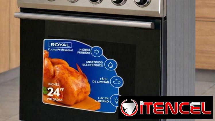Cocina royal de 24 pulgadas con luz , Magneto y tapa de cristal mensajería gratis
