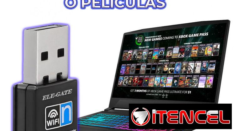 Adaptador USB Wifi Velocidad 300 Mbps 2.4 GHz.