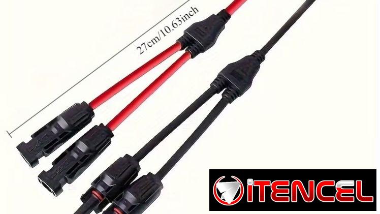 Pareja de Cables mc4 en Y para conectar paneles en paralelo