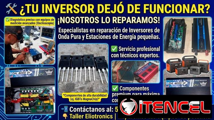Taller de reparación de inversores  whatsapp 5 6044031
