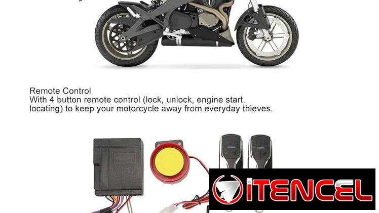 Sistema de Alarma para Motocicleta, Kit de Alarma de Control Remoto Universal de 12V para Moto.
