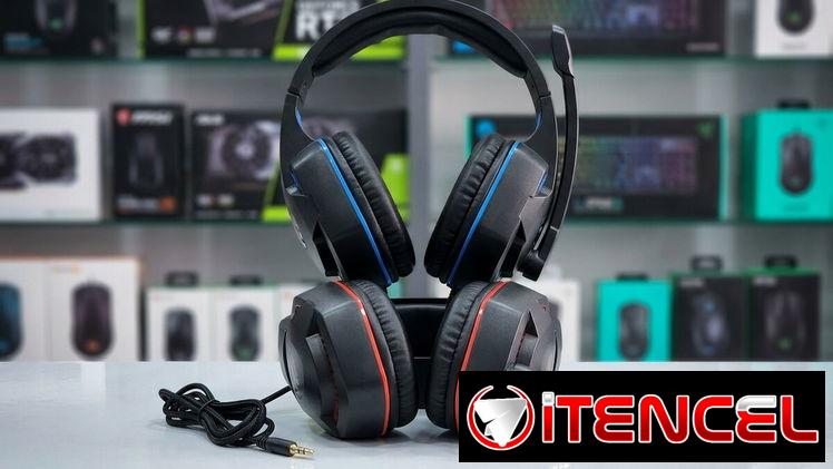 Auricular Gaming Grande Superbass + Mic Rojos y Azules *PRECIO 25 USD*