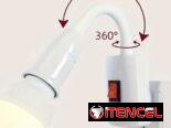 Sócalo para bombillo. Cable flexible e interruptor. Portabombillo. Base para bombillo