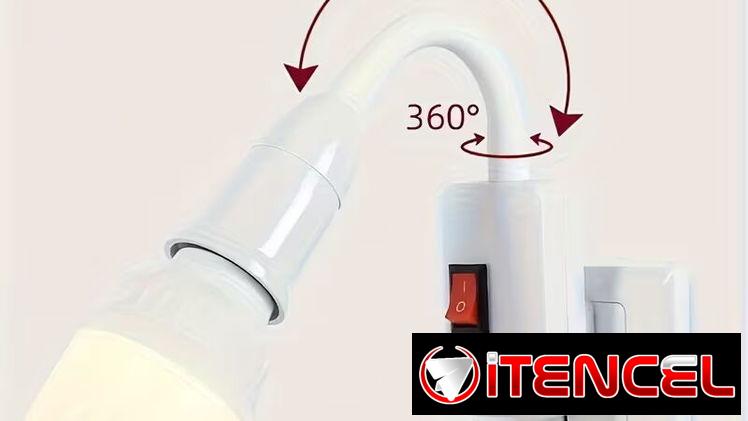 Sócalo para bombillo. Cable flexible e interruptor. Portabombillo. Base para bombillo