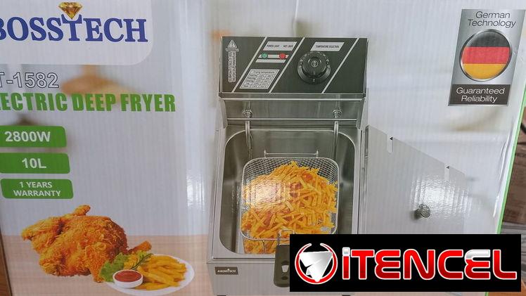 🍤 FREIDORA ELÉCTRICA 🍤 INDUSTRIAL BOSS TECH 10 LITROS🍤. MENSAJERÍA CON FACTURA Y GARANTÍA. TL 54833699