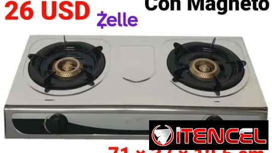 Cocina dos quemadores con magneto con domicilio incluido