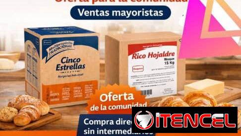 Margarina Industrial 15kg: Solo se vende por compra mínima,no por unidad.