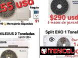 ‼️SPLIT MILEXUS y EKO de 1 y 2 Toneladas. Convencional e Inverter‼️GARANTÍAS DESDE 1 MES HASTA 1 AÑO Y FACTURA‼️53220916