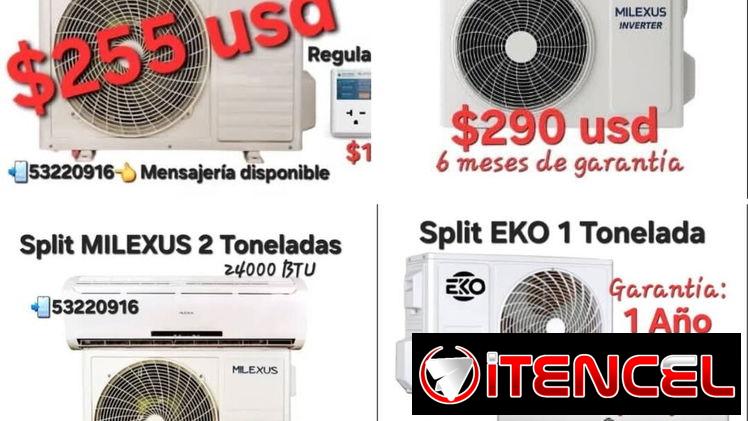‼️SPLIT MILEXUS y EKO de 1 y 2 Toneladas. Convencional e Inverter‼️GARANTÍAS DESDE 1 MES HASTA 1 AÑO Y FACTURA‼️53220916