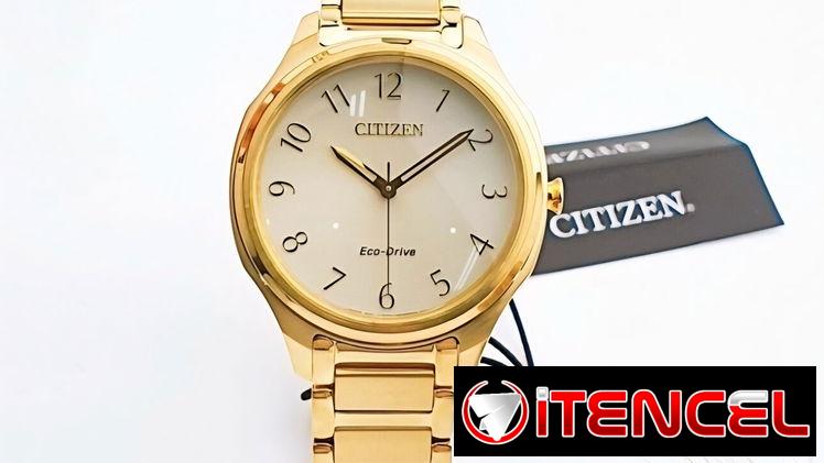 RELOJ CITIZEN ECODRIVE WEEKENDER (EM0752-54P) DE MUJER , NUEVO A ESTRENAR , 35MM EN ACERO INOXIDABLE DORADO  58049738