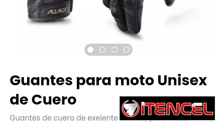Guantes para moto Unisex de Cuero. Fabricados en cuero sintético resistente y transpirable.