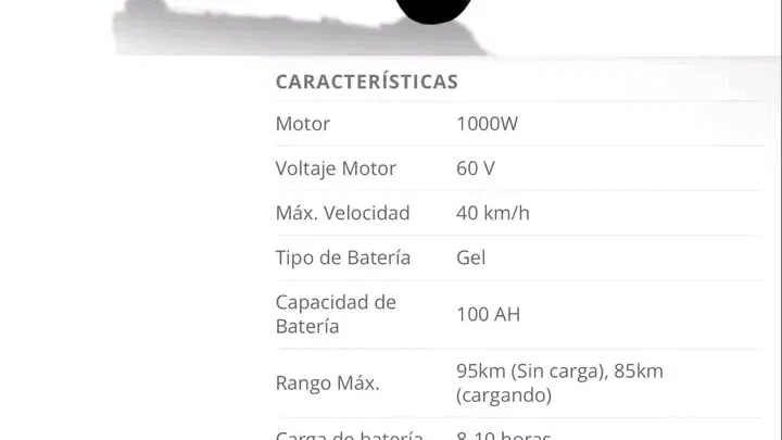 4800USD Triciclo RALY de paseo con techo y maletero  con bateria de GEL 60VOL 100AH