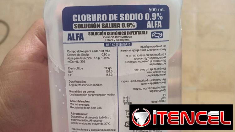Clorosodio, Suero Fisiológico, Solución Salina 0.9% 500ml