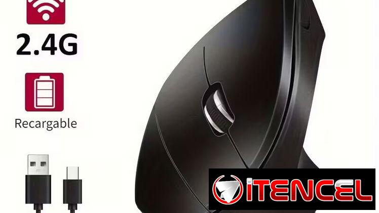 🖱️ Mouse Vertical Ergonómico Recargable