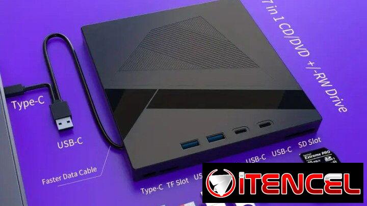 Unidad óptica externa multifunción 7 en 1 USB 3.0 / Tipo-C