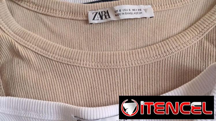 Camisetas cortas Zara