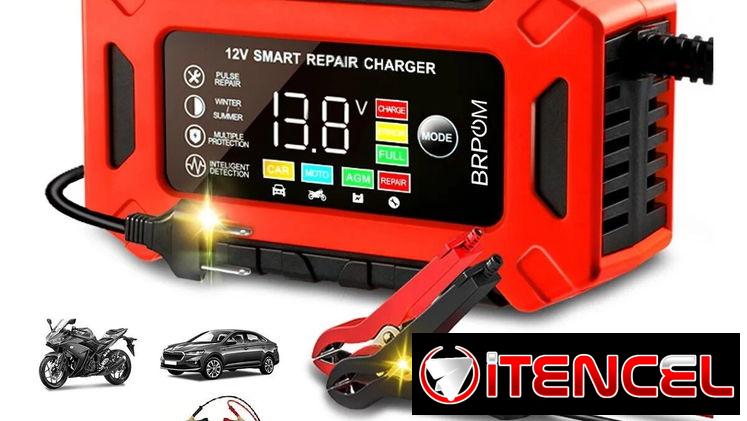 12v Cargador Rápido Inteligente Brpom Cargador Con Reparación De Pulso Para Automóvil, Moto,