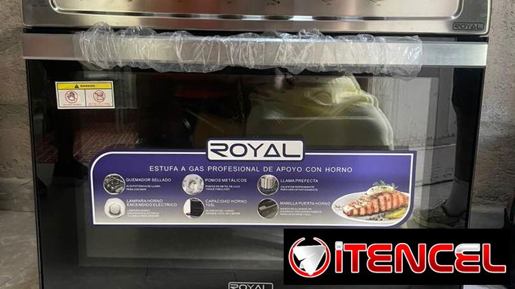 Cocina royal de 5 h con luz , Magneto , tapa de cristal y quemador doble en el horno
