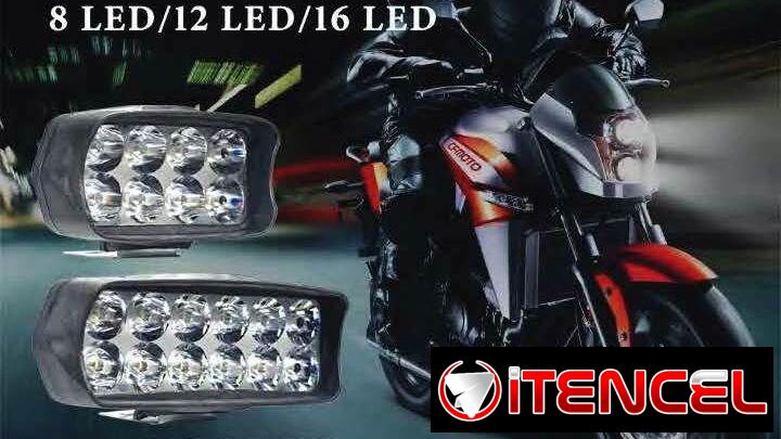 Potentes neblineros redondos o cuadrados para motos, autos o camiones. También accesorios para motos y bicicletas.