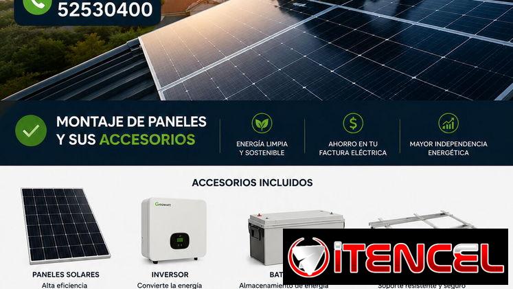 Se realizan montajes de paneles solares con todos sus accesorios ya sea con baterías e inversores o con estaciones!!!