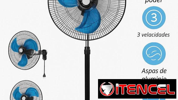 Ventilador convencional 3 en 1. Aspas metálicas.
