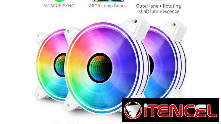NEW🌸🌸 kit de 3 fanes SAMA 6CF120I ARGB espejo infinito   ventilador ARGB y control remoto 💦52815418