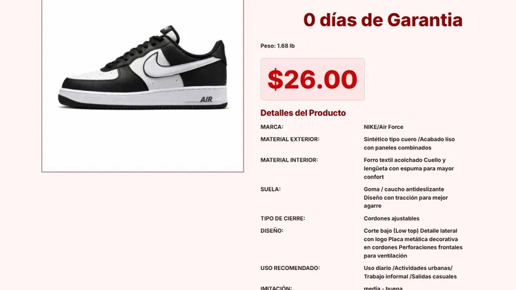 Nike Air Force Blancos con Material Sintético Tipo Cuero Real $26 VPT#-0317
