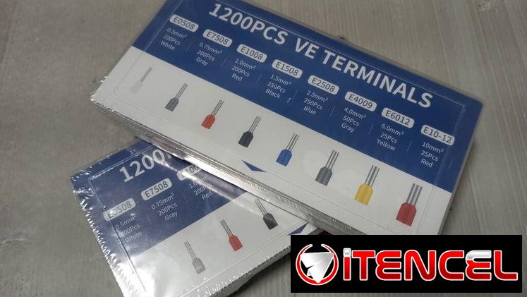 Juego de 1200 terminales de crimpado para sistemas eléctricos