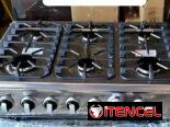 Estufas de gas con horno de 6 hornillas con magneto