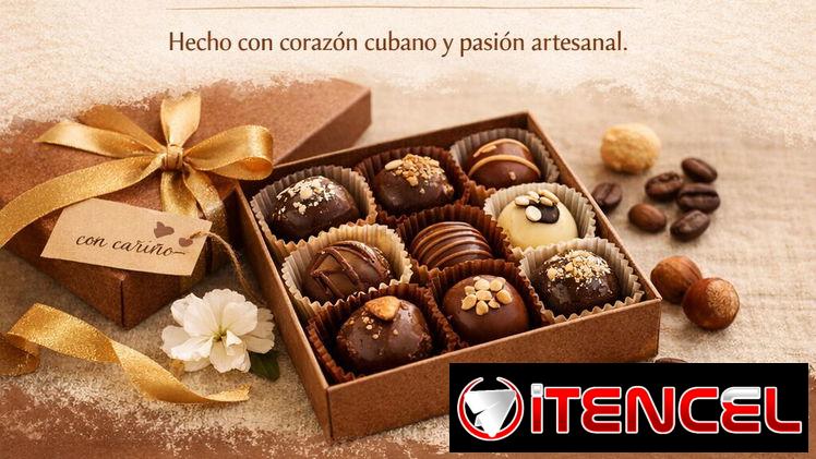 CHOCOLATEANDO. Bombones artesanales  de chocolate  semiamargo