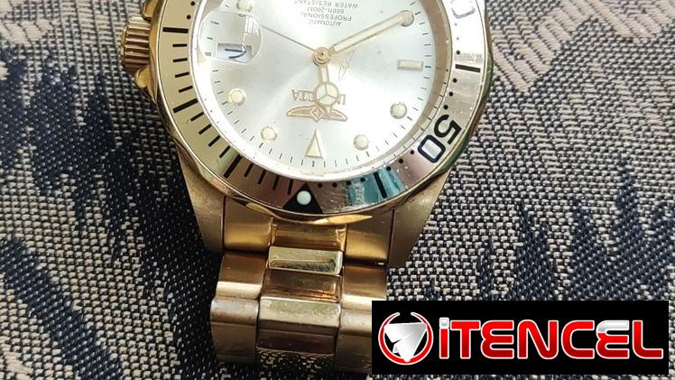 Invicta automatico nuevecito ,dorado ,esfera clara de hombre