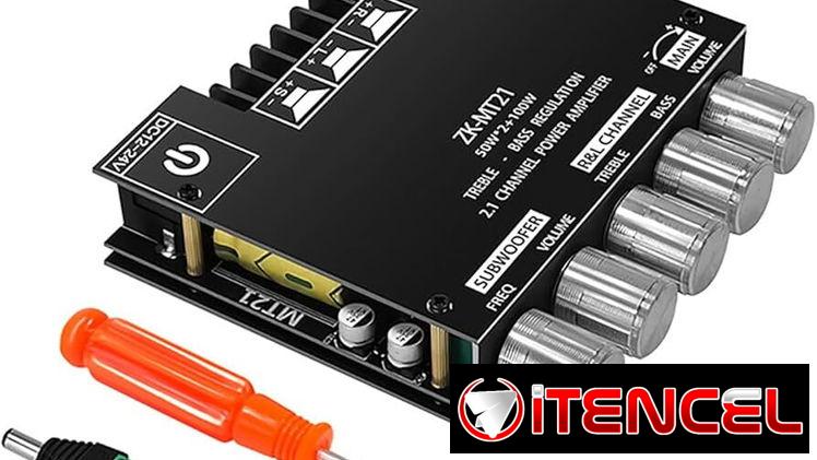 Amplificador Bluetooth ZK-MT21 de 2.1 canales + adaptador transformador … Nuevo