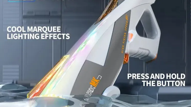 * Pistola de Agua Eléctrica Shark MK1 – Velocidad y Potencia en Cada Disparo