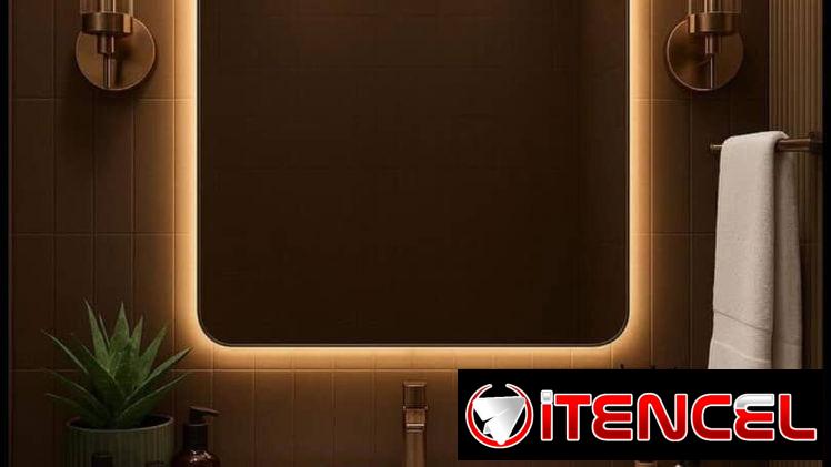 🪞Espejo Táctil con luces LED y bordes dorados 💛. El precio varía según la medida.