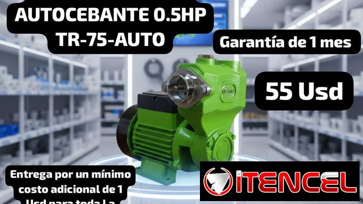 BOMBA DE AGUA AUTOCEBANTE 0.5HP TR-75-AUTO, Garantía de 1 mes, Entrega por un mínimo costo adicional de 1 Usd para toda